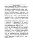 ÉTICA Y RESPONSABILIDAD SOCIAL EN ADMINISTRACIÓN ESTRATÉGICA.
