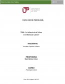 TEMA: “La Influencia de la Cultura