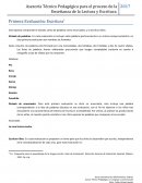 Primera Evaluación: Escritura