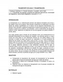 TRANSPORTE DE AGUA Y TRANSPIRACIÓN