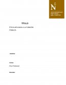 ÉTICA APLICADA A LA FUNCIÓN PÚBLICA