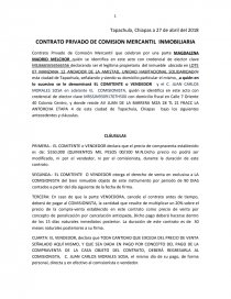 Contrato comision inmobiliaria. Página 1