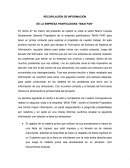 RECOPILACIÓN DE INFORMACIÓN DE LA EMPRESA PANIFICADORA “MAXI PAN”