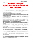 ESTRATEGIAS EFECTIVAS EN ÉPOCAS DE CRISIS
