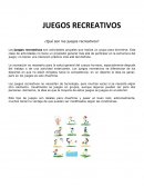 ¿Qué son los juegos recreativos?