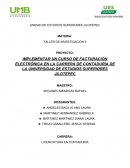 IMPLEMENTAR UN CURSO DE FACTURACIÓN ELECTRÓNICA EN LA CARRERA DE CONTADURÍA DE LA UNIVERSIDAD DE ESTUDIOS SUPERIORES JILOTEPEC