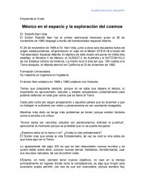 México en el espacio y la exploración del cosmos. Página 1