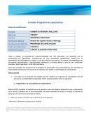 Formato Programa de capacitación