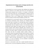 Importancia de la lengua oral y la lengua escrita en la comunicación