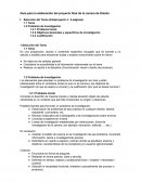 Guía para la elaboración del proyecto final de la carrera de Diseño