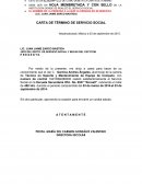 CARTA DE TÉRMINO DE SERVICIO SOCIAL
