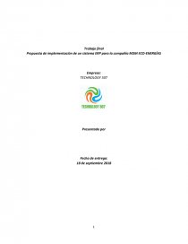 Propuesta de implementación de un sistema ERP para la compañía M3M ECO-ENERGÍAS. Página 1