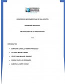 METODOLOGÍA DE LA INVESTIGACIÓN INGENIERÍA INDUSTRIAL