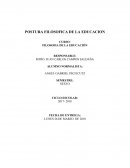 Postura filosófica acerca de la educación en mexico