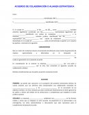 Acuerdo de colaboración o alianza estratégica