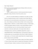 RELATO: TRABAJO COLABORATIVO
