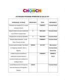 Actividades programa Promocion de Salud 2017