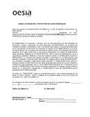 ANEXO AUTORIZACIÓN Y PROTECCIÓN DE DATOS PERSONALES