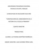 Construcción del conocimiento de historia en la escuela primaria