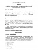 Compraventa Convenio privado de compraventa