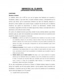 Calidad y servicio al cliente