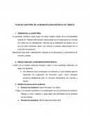 PLAN DE AUDITORÍA EN LA MUNICIPALIDAD