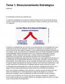 Tema 1: Direccionamiento Estratégico