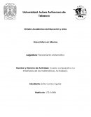 Cuadro comparativo: La enseñanza de las matemáticas. Actividad 3.
