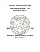 ENSAYO SOBRE EL NIVEL TÉCNICO ADMINISTRATIVO PARA LA CONCEPTUALIZACIÓN DE UNA MUNICIPALIDAD EFICAZ