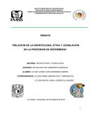 Deontologia y legislacion en enfermeria
