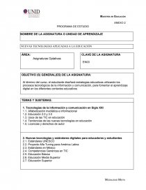 NUEVAS TECNOLOGÍAS APLICADAS A LA EDUCACIÓN. Página 1