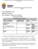 PEDAGOGIA Y CIENCIAS DE LA EDUCACION PLANIFICACION DIDACTICA