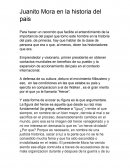 Juanito Mora en la historia del pais