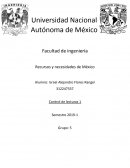Control de lecturas Recursos y necesidades de México