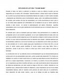 REFLEXION DE LECTURA “TOCAME MAMÁ”