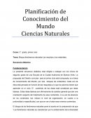 Planificación sobre materiales