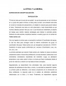 EJERCICIOS DE CONCEPTUALIZACIÓN LA ÉTICA Y LA MORAL