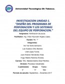 DISEÑO DEL PROGRAMA DE PERFORACIÓN Y LOS SISTEMAS DEL EQUIPO DE PERFORACIÓN