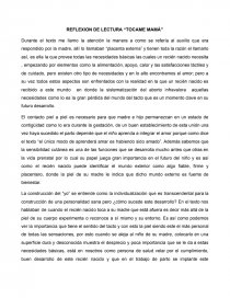 REFLEXION DE LECTURA “TOCAME MAMÁ”. Página 1
