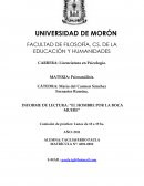 Informe de Lectura - Psicoanálisis