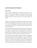 CONCEPTUALIZACIÓN DE PEDAGOGÍA.
