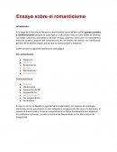 Ensayo sobre el romanticismo