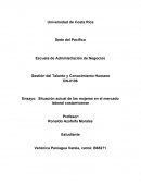 Ensayo: Situación actual de las mujeres en el mercado laboral costarricense