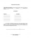 FORMATO TABULADOR DE SALARIOS