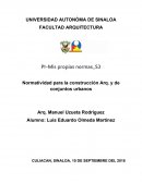 Normatividad para la construcción Arq. y de conjuntos urbanos