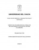 FRACMENTO DE REGLA DE RECONOCIMIENTO REFLEJADA EN EL SISTEMA COLOMBIANO
