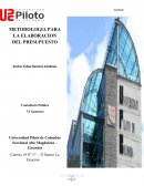 METODOLOGIA PARA ELABORAR UN PRESUPUESTO