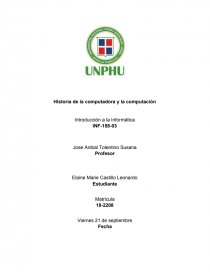 Historia de la computadora y la computacion. Página 1