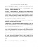 Las Violencias y la Criminalidad en México