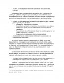 Aspectos detonantes que afectan la situación de la empresa